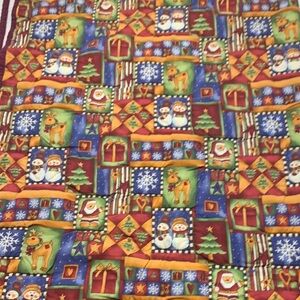 Quilted style holiday season blanket, or throw